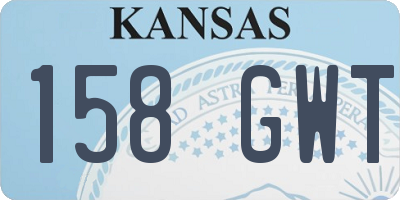 KS license plate 158GWT