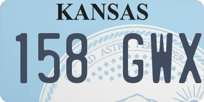KS license plate 158GWX