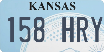KS license plate 158HRY