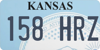 KS license plate 158HRZ