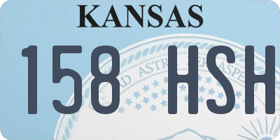 KS license plate 158HSH