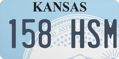 KS license plate 158HSM