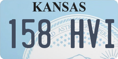 KS license plate 158HVI