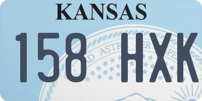 KS license plate 158HXK