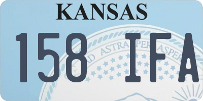 KS license plate 158IFA