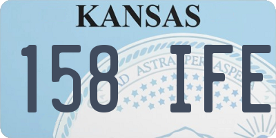 KS license plate 158IFE