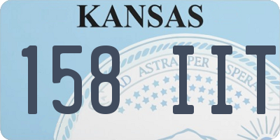 KS license plate 158IIT