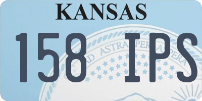 KS license plate 158IPS