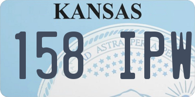 KS license plate 158IPW