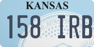 KS license plate 158IRB
