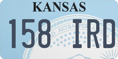 KS license plate 158IRD