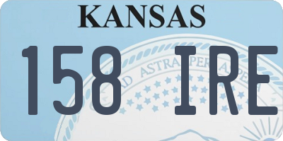 KS license plate 158IRE