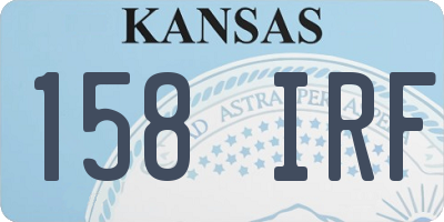 KS license plate 158IRF