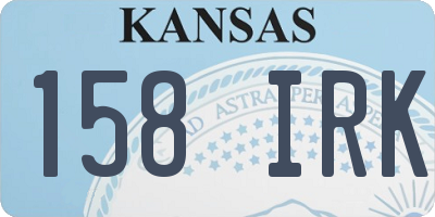 KS license plate 158IRK