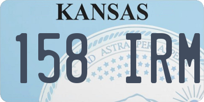 KS license plate 158IRM