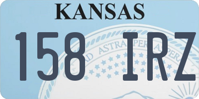 KS license plate 158IRZ