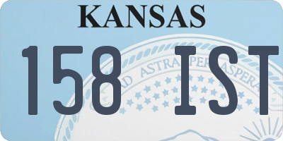KS license plate 158IST