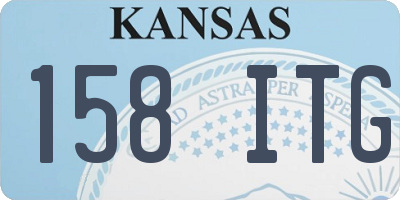 KS license plate 158ITG