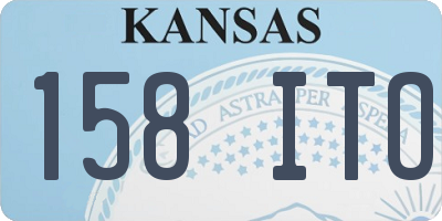 KS license plate 158ITO