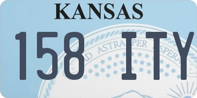 KS license plate 158ITY