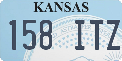 KS license plate 158ITZ