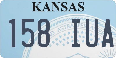KS license plate 158IUA