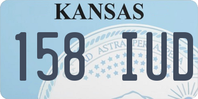 KS license plate 158IUD