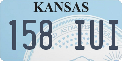 KS license plate 158IUI