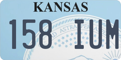 KS license plate 158IUM