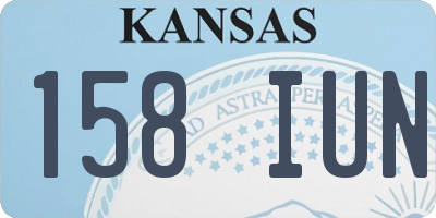 KS license plate 158IUN