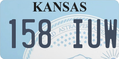 KS license plate 158IUW
