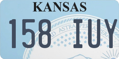 KS license plate 158IUY