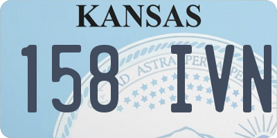 KS license plate 158IVN