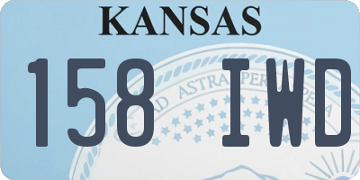 KS license plate 158IWD