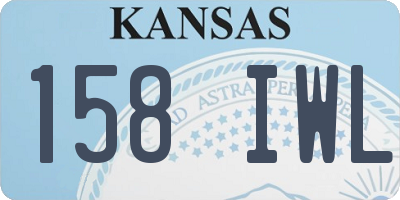 KS license plate 158IWL