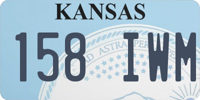 KS license plate 158IWM