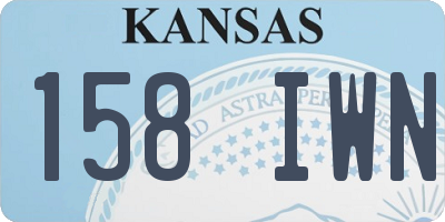 KS license plate 158IWN