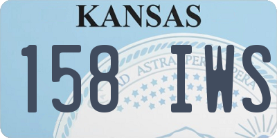 KS license plate 158IWS