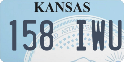 KS license plate 158IWU