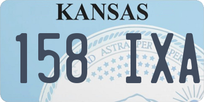 KS license plate 158IXA