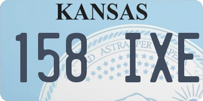 KS license plate 158IXE