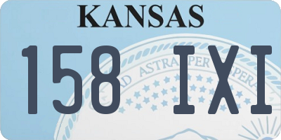 KS license plate 158IXI