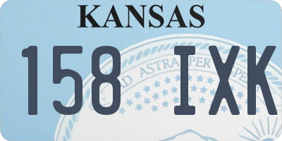 KS license plate 158IXK
