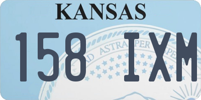 KS license plate 158IXM