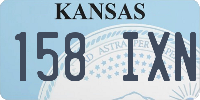 KS license plate 158IXN