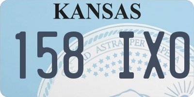 KS license plate 158IXO