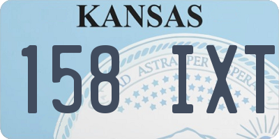 KS license plate 158IXT