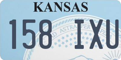 KS license plate 158IXU