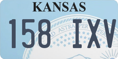 KS license plate 158IXV