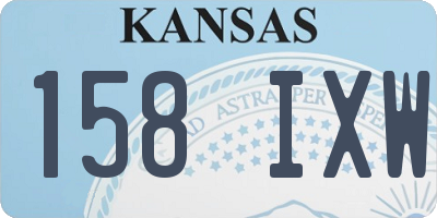 KS license plate 158IXW